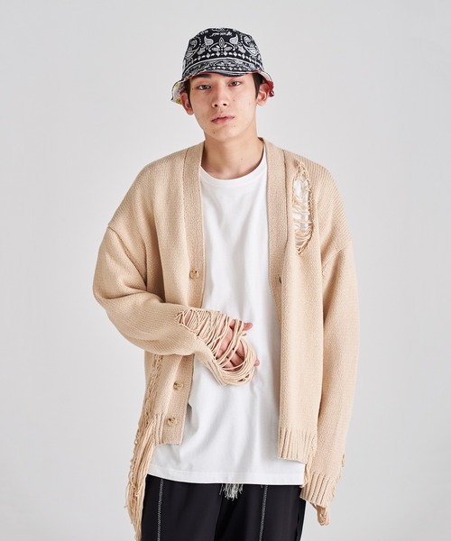 DISCOVERED（ディスカバード）の「DISCOVERED ディスカバード / HAWAIIAN QUILT BUCKET HAT ハワイアンキルトバケットハット / DC-SS23-A-02（ハット・メンズ・ブラック/レッド・FREE）」の5枚目の写真