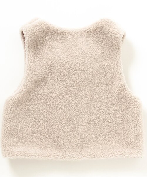 apres les cours（アプレレクール）の「【フォーマル対応】リボン付きボアベスト_アプレレクールマシェリ（ベスト・キッズ・ベージュ・90/110/130）」の8枚目の写真