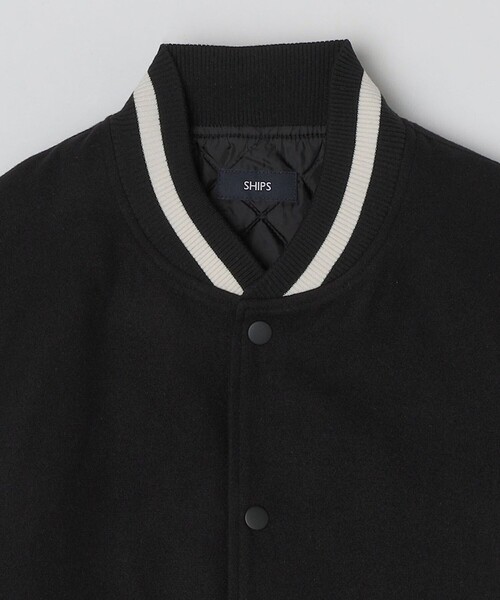 SHIPS(シップス)の「*SHIPS: リラックスフィット フェイクレザー スタジャン (アワードジャケット)(スタジャン・メンズ・ブラック/ネイビー/ベージュ・SMALL/MEDIUM/X-LARGE/LARGE)」の17枚目の写真