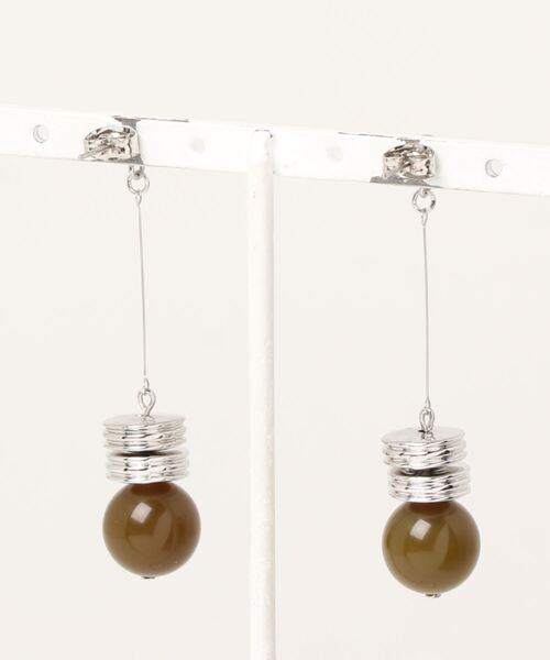 tone(トーン)の「【Le soleil】コロンとcool! 揺れるピアス(MA)(ピアス(両耳用)・レディース・ホワイト系その他/グリーン系その他・FREE)」の6枚目の写真