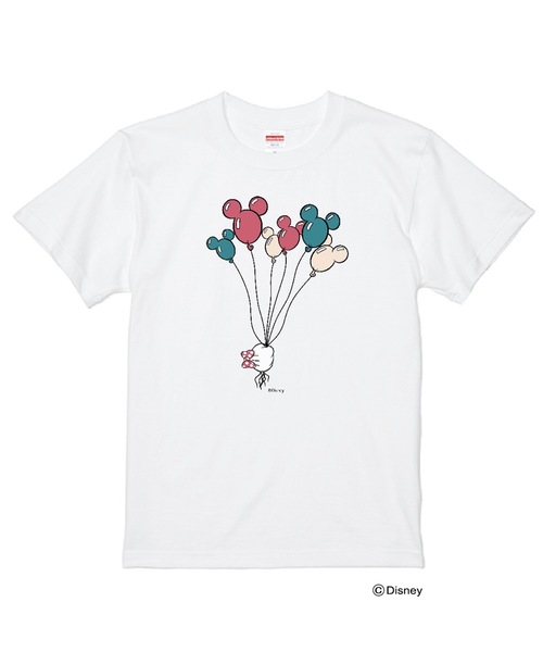 MICKEY MOUSE(ミッキーマウス)の「FD:【キャラチョイ】Disney ディズニー ミッキーマウス Tシャツ(Tシャツ/カットソー・レディース・ベビーピンク/ホワイト系2/ライトブルー/ホワイト系5/ホワイト系4/ホワイト系1/ホワイト系3/イエロー・XL/M/S/L)」の3枚目の写真