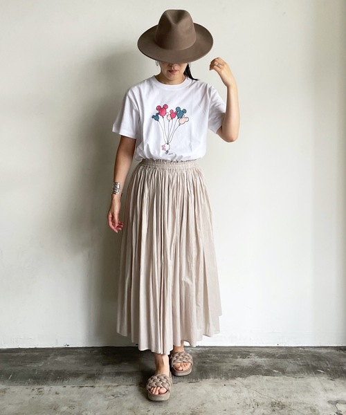 MICKEY MOUSE(ミッキーマウス)の「FD:【キャラチョイ】Disney ディズニー ミッキーマウス Tシャツ(Tシャツ/カットソー・レディース・ベビーピンク/ホワイト系2/ライトブルー/ホワイト系5/ホワイト系4/ホワイト系1/ホワイト系3/イエロー・XL/M/S/L)」の10枚目の写真