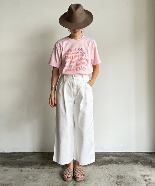 MICKEY MOUSE(ミッキーマウス)の「FD:【キャラチョイ】Disney ディズニー ミッキーマウス Tシャツ(Tシャツ/カットソー・レディース・ベビーピンク/ホワイト系2/ライトブルー/ホワイト系5/ホワイト系4/ホワイト系1/ホワイト系3/イエロー・XL/M/S/L)」の17枚目の写真