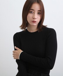 INDIVI | 配色デザイン コンパクトリブニット(ニット/セーター)