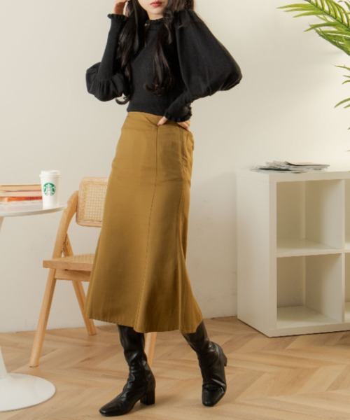 OLUPIC(オルピック)の「OLUPIC/フリルショートニットトップス(ニット/セーター・レディース・ライトパープル/ベージュ/ブラウン/ホワイト/ピンク/サックスブルー/ブラック/ダークオレンジ・FREE)」の17枚目の写真