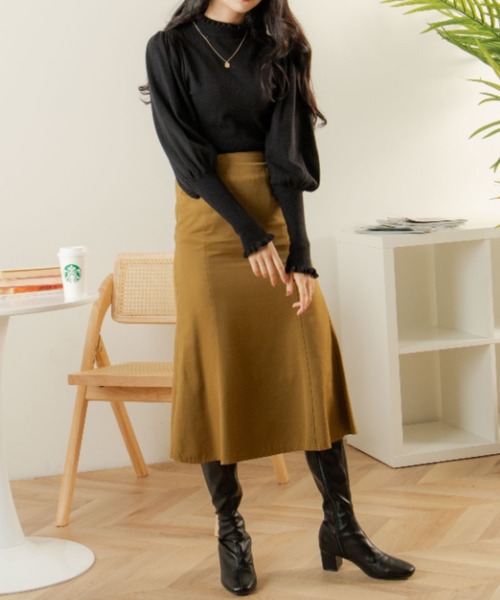 OLUPIC(オルピック)の「OLUPIC/フリルショートニットトップス(ニット/セーター・レディース・ライトパープル/ベージュ/ブラウン/ホワイト/ピンク/サックスブルー/ブラック/ダークオレンジ・FREE)」の18枚目の写真