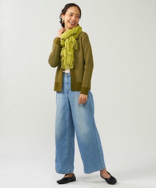 TOKYO SHIRTS（トウキョウシャツ）の「カシミヤタッチストール（ストール/ショール・レディース・ブラック/サファリグリーン/アイボリー/モカ/マスタード・FREE）」の11枚目の写真