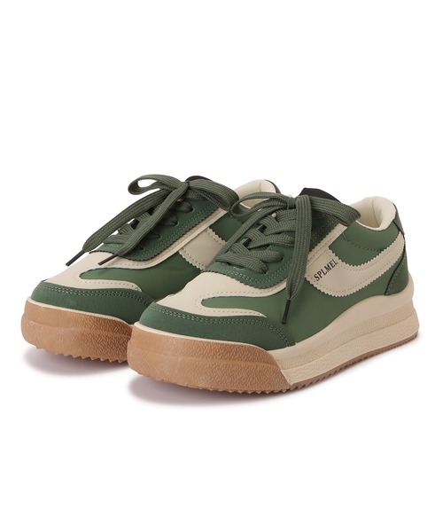 Lace Ladies(レースレディース)の「PUレザーローカットスニーカー(スニーカー・レディース・ベージュ/ブラック/グリーン・24.5/25/22.5/23.5/23/24)」の3枚目の写真