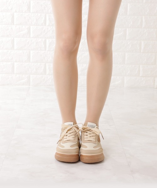 Lace Ladies(レースレディース)の「PUレザーローカットスニーカー(スニーカー・レディース・ベージュ/ブラック/グリーン・24.5/25/22.5/23.5/23/24)」の10枚目の写真