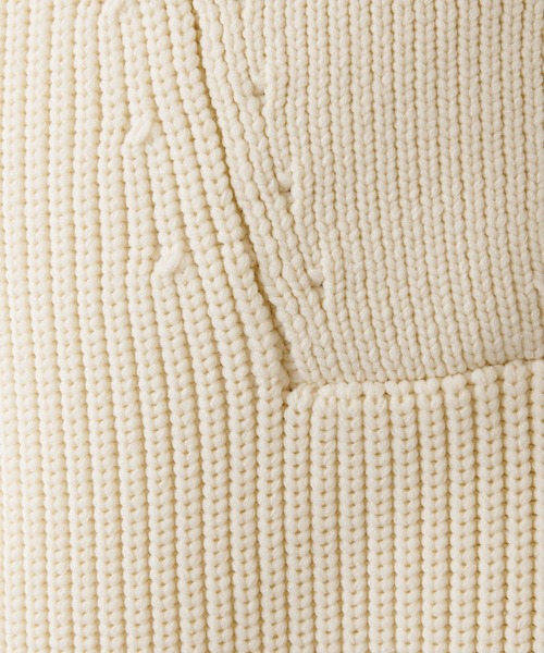 Whim Gazette（ウィムガゼット）の「【THE PAUSE】ビッグカラーハーフジッププルオーバー（ニット/セーター・レディース・ネイビー/アイボリー・FREE）」の21枚目の写真