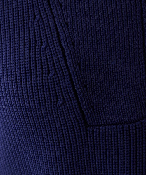 Whim Gazette（ウィムガゼット）の「【THE PAUSE】ビッグカラーハーフジッププルオーバー（ニット/セーター・レディース・ネイビー/アイボリー・FREE）」の7枚目の写真