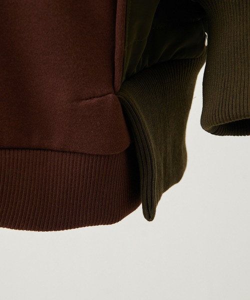 ear PAPILLONNER（イアパピヨネ）の「【SUM1 STYLE（スミスタイル）】切り替えスウェット（スウェット・レディース・ブラウン/ブラック・FREE）」の12枚目の写真