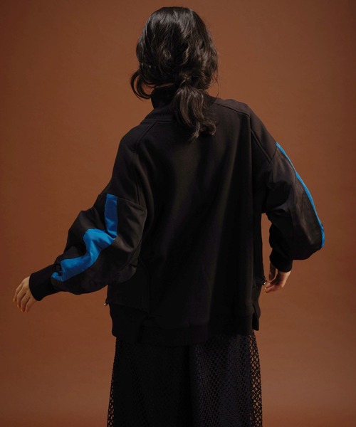 ear PAPILLONNER（イアパピヨネ）の「【SUM1 STYLE（スミスタイル）】切り替えスウェット（スウェット・レディース・ブラウン/ブラック・FREE）」の16枚目の写真