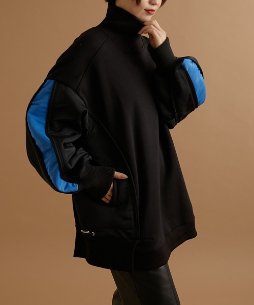 ear PAPILLONNER（イアパピヨネ）の「【SUM1 STYLE（スミスタイル）】切り替えスウェット（スウェット・レディース・ブラウン/ブラック・FREE）」の17枚目の写真