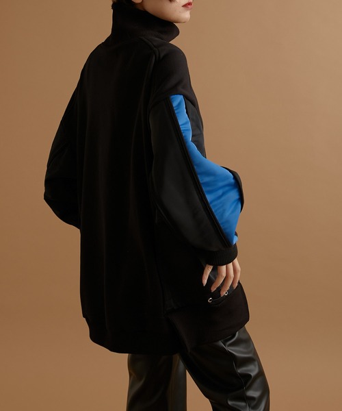 ear PAPILLONNER（イアパピヨネ）の「【SUM1 STYLE（スミスタイル）】切り替えスウェット（スウェット・レディース・ブラウン/ブラック・FREE）」の18枚目の写真