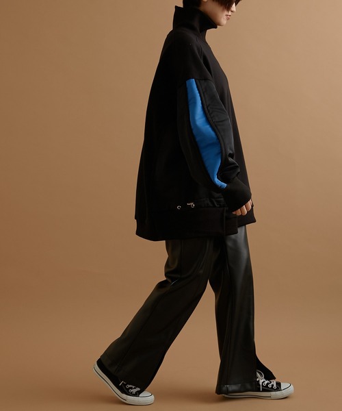 ear PAPILLONNER（イアパピヨネ）の「【SUM1 STYLE（スミスタイル）】切り替えスウェット（スウェット・レディース・ブラウン/ブラック・FREE）」の22枚目の写真