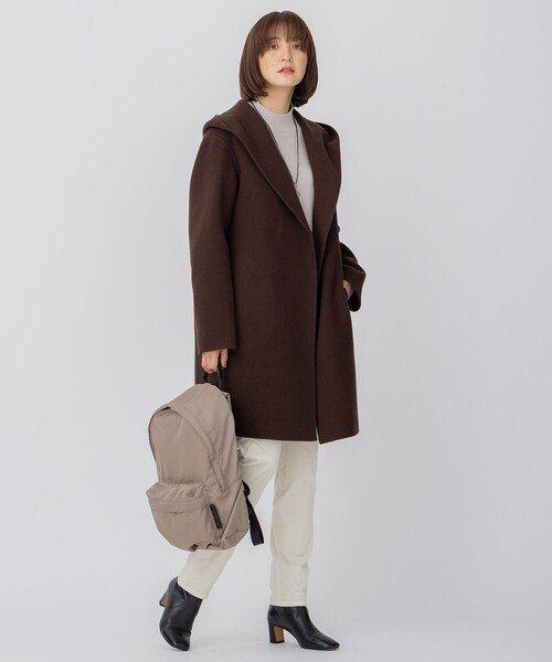 【美品】23区 2022aw セミウーステッドウール パフスリーブ ニット 洗える】セミウーステッドウール パフスリーブ ニット / 23区