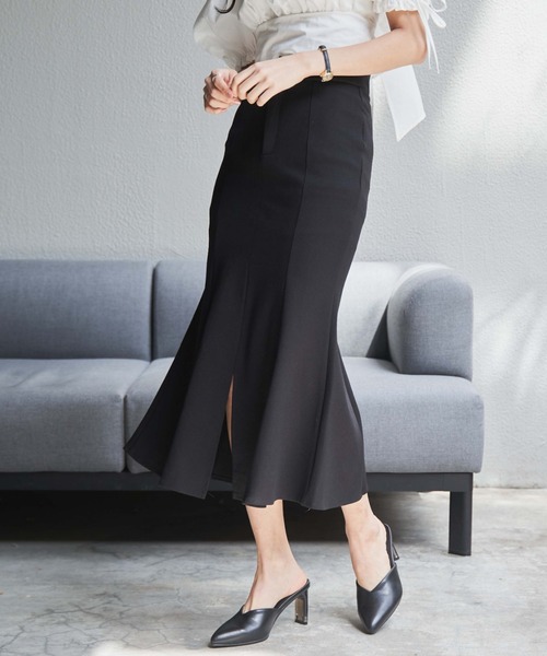 OLUPIC(オルピック)の「OLUPIC/【WEB限定】フロントスリットマーメイドスカート(スカート・レディース・ブラック・FREE)」の4枚目の写真