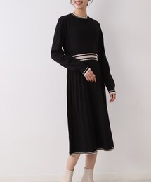 DRESKIP | ウエスト切替ニットワンピース(ワンピース)