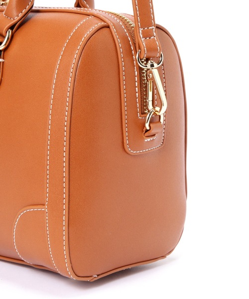 N.（N. Natural Beauty Basic）（エヌエヌナチュラルビューティーベーシック）の「【松井愛莉さん着用】◆ステッチボストンバッグ（ボストンバッグ・レディース・ブラック/キャメル・ﾌﾘ-）」の17枚目の写真