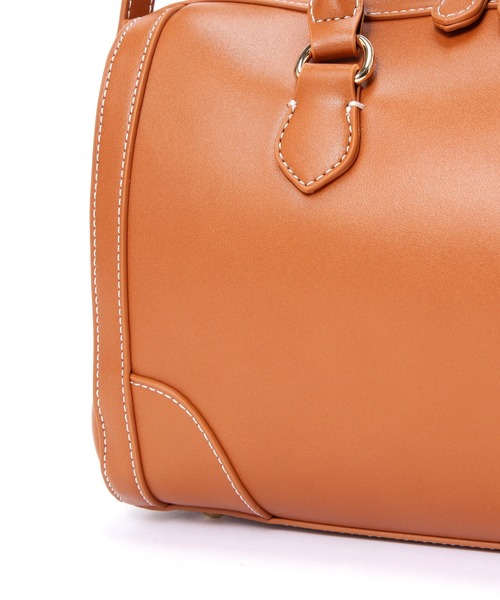 N.（N. Natural Beauty Basic）（エヌエヌナチュラルビューティーベーシック）の「【松井愛莉さん着用】◆ステッチボストンバッグ（ボストンバッグ・レディース・ブラック/キャメル・ﾌﾘ-）」の13枚目の写真