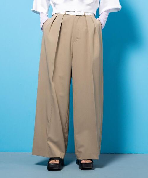 CITEN（シテン）の「＜CITEN＞マーベルト ワイドパンツ（その他パンツ・レディース・ダークグレー/モカ・S/M）」の7枚目の写真