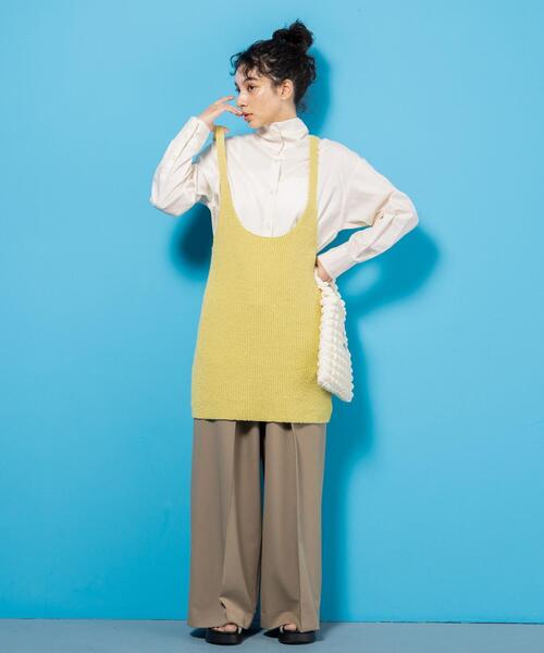 CITEN（シテン）の「＜CITEN＞マーベルト ワイドパンツ（その他パンツ・レディース・ダークグレー/モカ・S/M）」の8枚目の写真