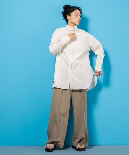 CITEN（シテン）の「＜CITEN＞マーベルト ワイドパンツ（その他パンツ・レディース・ダークグレー/モカ・S/M）」の9枚目の写真