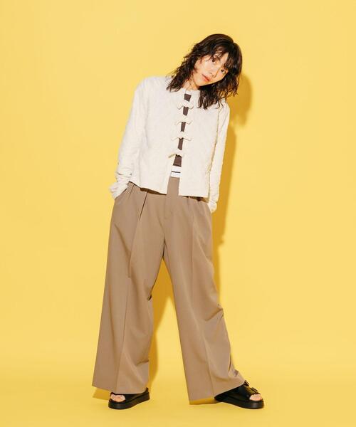 CITEN（シテン）の「＜CITEN＞マーベルト ワイドパンツ（その他パンツ・レディース・ダークグレー/モカ・S/M）」の12枚目の写真