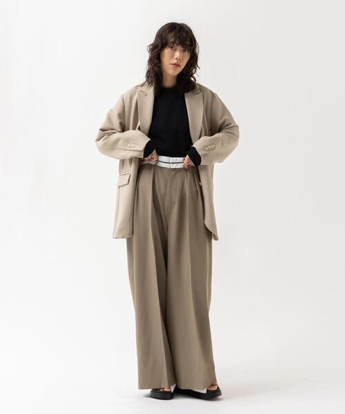 CITEN（シテン）の「＜CITEN＞マーベルト ワイドパンツ（その他パンツ・レディース・ダークグレー/モカ・S/M）」の14枚目の写真