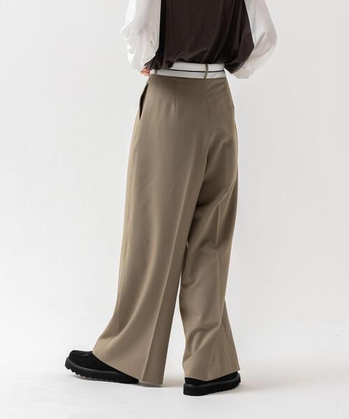 CITEN（シテン）の「＜CITEN＞マーベルト ワイドパンツ（その他パンツ・レディース・ダークグレー/モカ・S/M）」の22枚目の写真