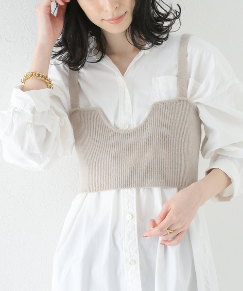 plage（プラージュ）の「【R’IAM】 ニット ブラ（ニット/セーター・レディース・チャコールグレー・FREE）」の8枚目の写真