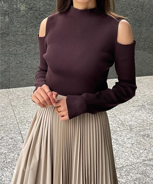 EIMY ISTOIRE(エイミーイストワール)の「イレギュラーヘムプリーツスカート(スカート・レディース・オレンジ/グリーン/グレイッシュベージュ/ブラック・S/M)」の8枚目の写真