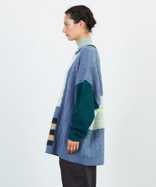 FRAPBOIS（フラボア）の「リミックスニット（ニット/セーター・レディース・ブラウン系その他/ブルー系その他・1）」の3枚目の写真