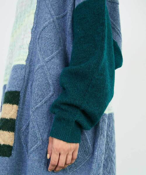 FRAPBOIS（フラボア）の「リミックスニット（ニット/セーター・レディース・ブラウン系その他/ブルー系その他・1）」の7枚目の写真