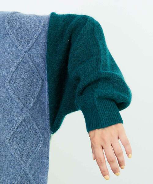 FRAPBOIS（フラボア）の「リミックスニット（ニット/セーター・レディース・ブラウン系その他/ブルー系その他・1）」の8枚目の写真