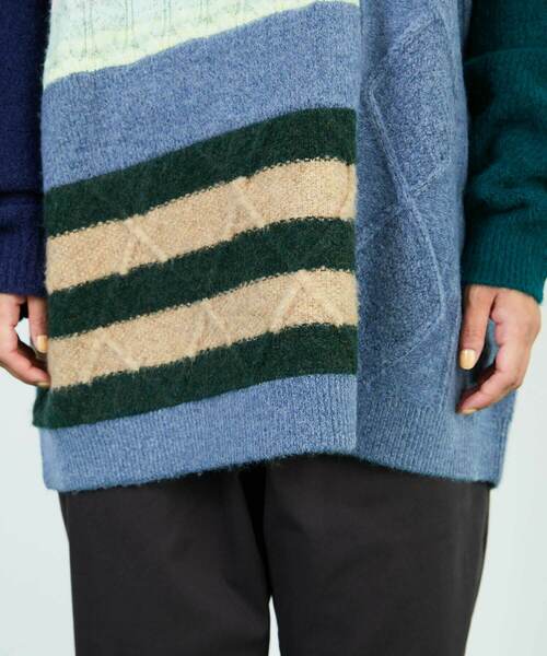 FRAPBOIS（フラボア）の「リミックスニット（ニット/セーター・レディース・ブラウン系その他/ブルー系その他・1）」の10枚目の写真