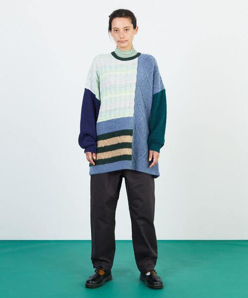 FRAPBOIS（フラボア）の「リミックスニット（ニット/セーター・レディース・ブラウン系その他/ブルー系その他・1）」の12枚目の写真