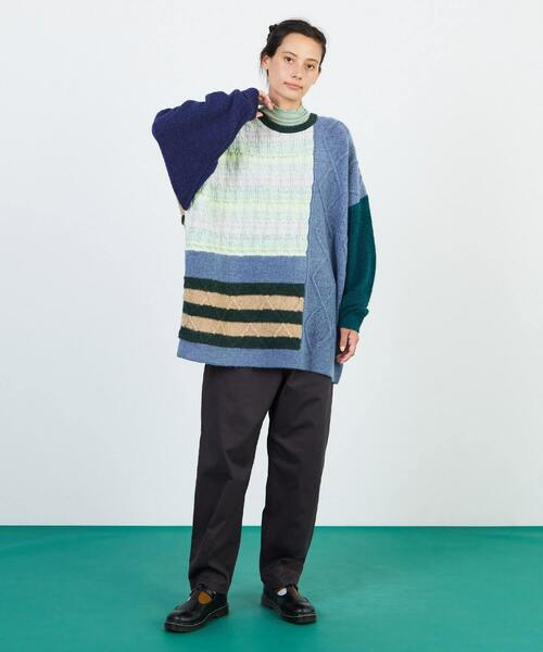 FRAPBOIS（フラボア）の「リミックスニット（ニット/セーター・レディース・ブラウン系その他/ブルー系その他・1）」の13枚目の写真