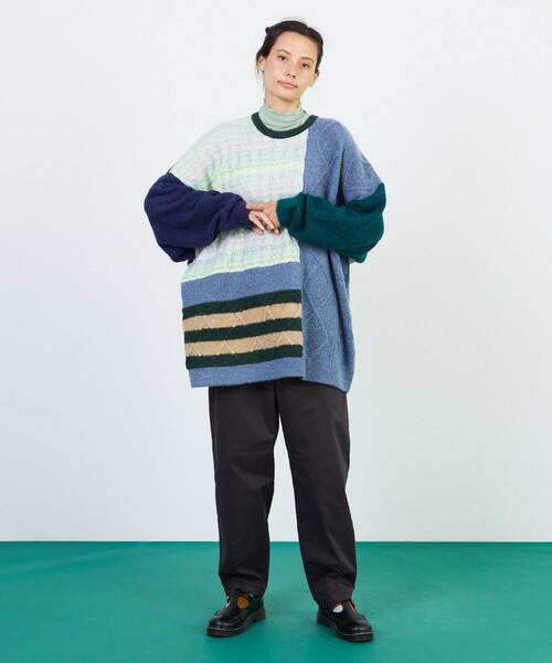 FRAPBOIS（フラボア）の「リミックスニット（ニット/セーター・レディース・ブラウン系その他/ブルー系その他・1）」の14枚目の写真