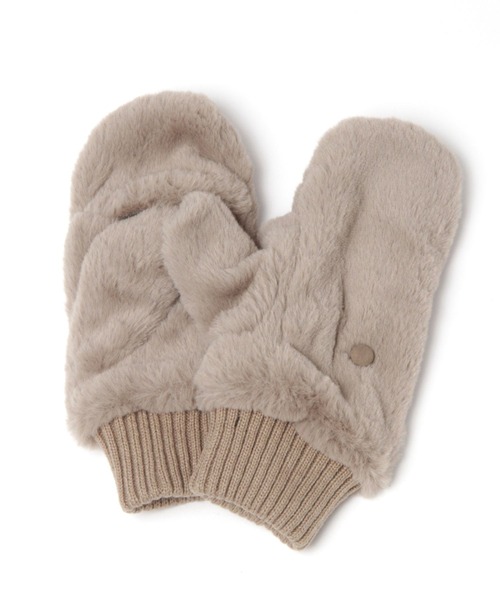 GLOBAL WORK（グローバルワーク）の「ファーミトングローブ/123630（手袋・レディース・グレー/オフホワイト/カーキ/ベージュ・FREE）」の4枚目の写真