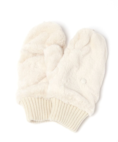 GLOBAL WORK（グローバルワーク）の「ファーミトングローブ/123630（手袋・レディース・グレー/オフホワイト/カーキ/ベージュ・FREE）」の3枚目の写真