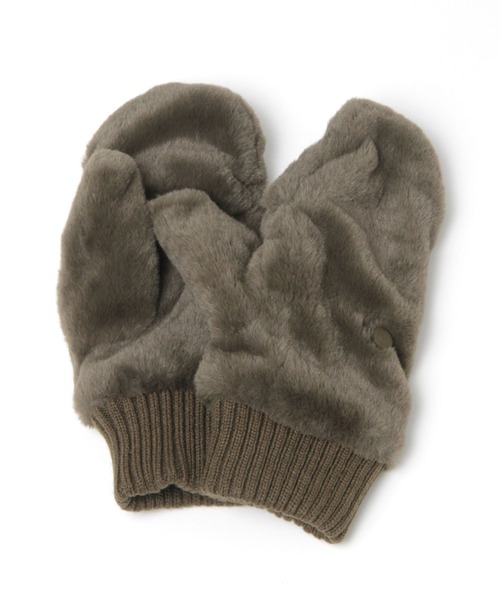 GLOBAL WORK（グローバルワーク）の「ファーミトングローブ/123630（手袋・レディース・グレー/オフホワイト/カーキ/ベージュ・FREE）」の2枚目の写真