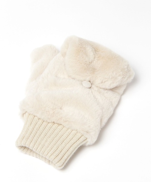 GLOBAL WORK（グローバルワーク）の「ファーミトングローブ/123630（手袋・レディース・グレー/オフホワイト/カーキ/ベージュ・FREE）」の7枚目の写真