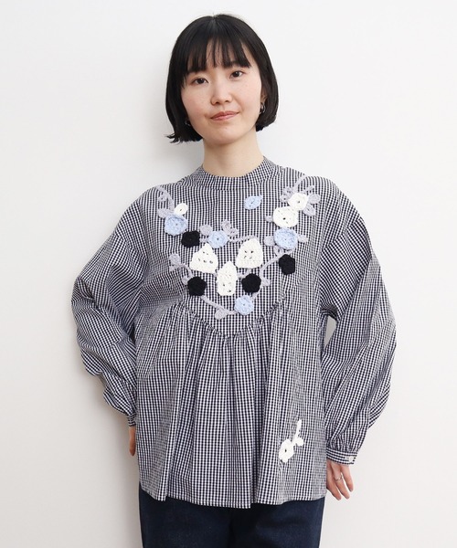 l&#39;atelier du savon - l&#39;atelierdusavon トップス 楽天市場】セールl'atelier du savon ☆水辺に咲いたお花刺繍