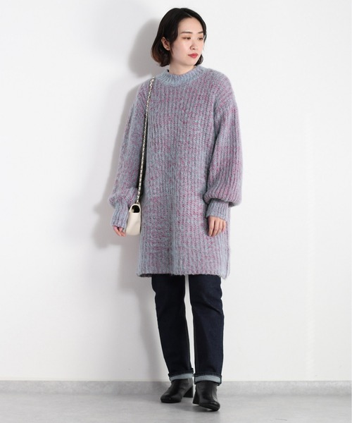 cepo(セポ)の「ふわふわミックスカラー ロングニット(ニット/セーター・レディース・サックスブルー/ベージュ・M)」の17枚目の写真