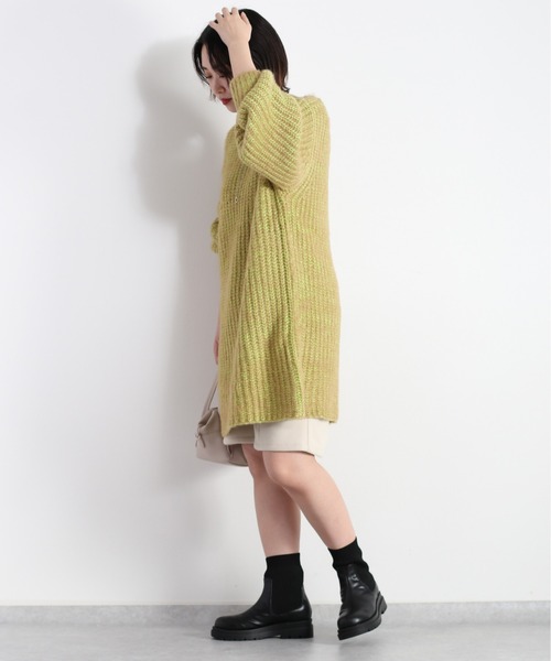 cepo(セポ)の「ふわふわミックスカラー ロングニット(ニット/セーター・レディース・サックスブルー/ベージュ・M)」の8枚目の写真