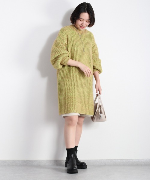 cepo(セポ)の「ふわふわミックスカラー ロングニット(ニット/セーター・レディース・サックスブルー/ベージュ・M)」の5枚目の写真