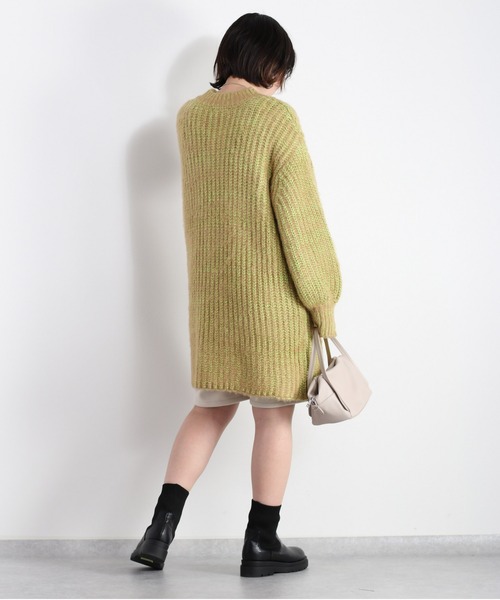cepo(セポ)の「ふわふわミックスカラー ロングニット(ニット/セーター・レディース・サックスブルー/ベージュ・M)」の9枚目の写真