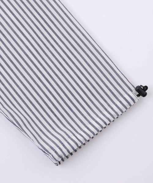 X-girl（エックスガール）の「STRIPED HOODED SHIRT（シャツ/ブラウス・レディース・ピンク/ブラック/ブルー・M/S）」の12枚目の写真